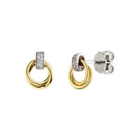 Ohrringe Elaine Firenze 14ct. Weiß/Gelbgold...