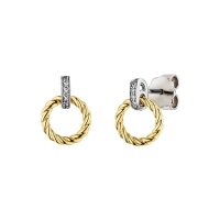 Ohrringe Elaine Firenze 14ct. Weiß/Gelbgold...