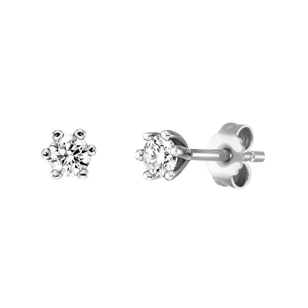 Ohrstecker in 14ct.Weißgold/Diamanten Gesamt 0,30 ct. inkl. Zertifikat