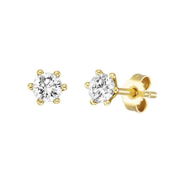 Ohrstecker in 14ct.Gelbgold/Diamanten Gesamt 0,50 ct. inkl. Zertifikat