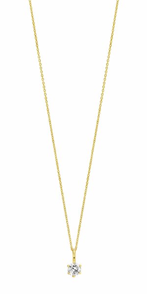 Halskette in 14ct.Gelbgold/Diamant mit 0,25 ct. inkl.Zertifikat